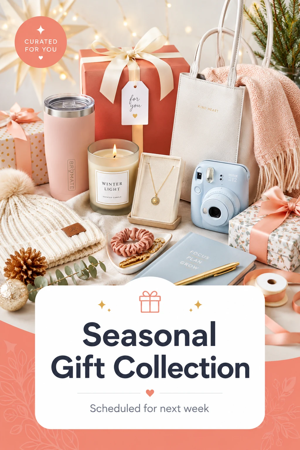Sample Pinterest pin for a seasonal gift collection